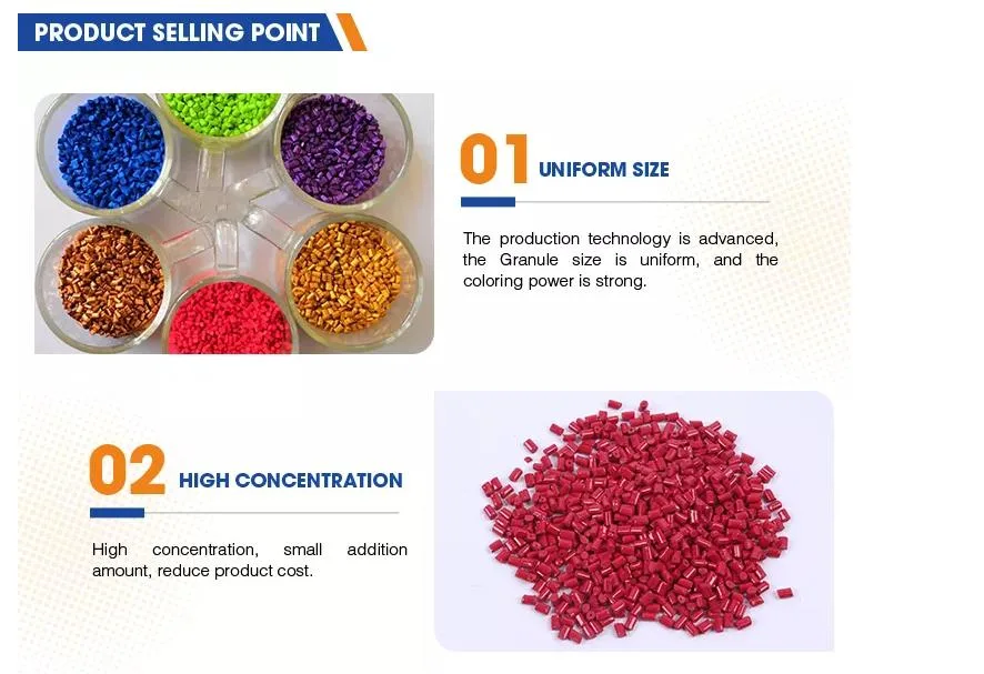 Plastic Pellets Virgin PP PE Food Grade Color Masterbatch High Quality TPE Carrier Plastic Color Masterbatch